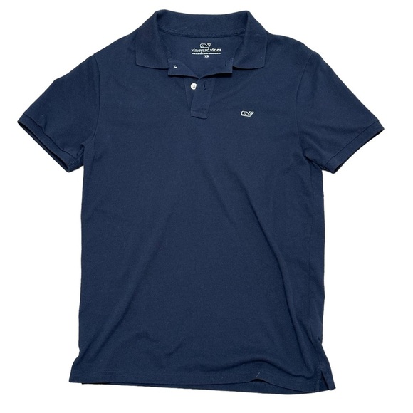 Women’s Vineyard Vines XS 0 - 2 Polo Tee Shirt Navy Blue Whale Logo Short Sleeve - Picture 3 of 7